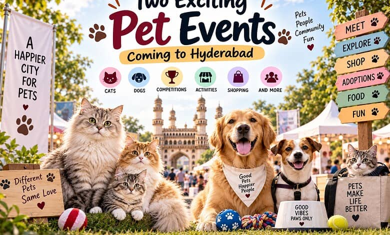 Pet event in Hyderabad with cats, dogs, competitions, activities, shopping, and fun for pet lovers.