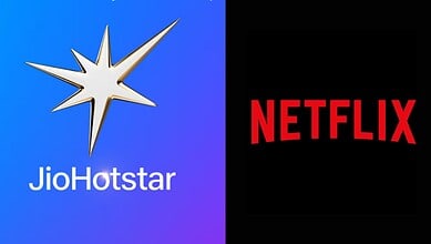 JioHotstar and Netflix logos side by side, representing streaming service releases.