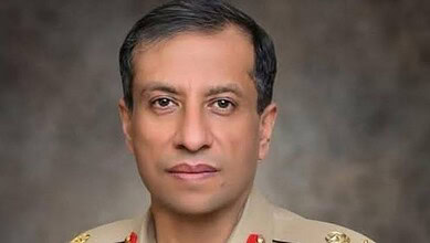 Pakistani official in uniform with a serious expression, against a neutral background.