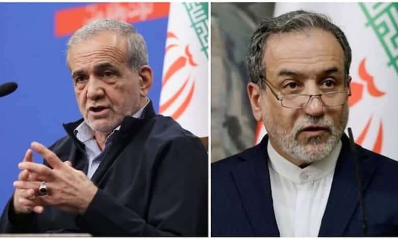 Iranian officials Pezeshkian and Araghchi attending UN General Assembly.