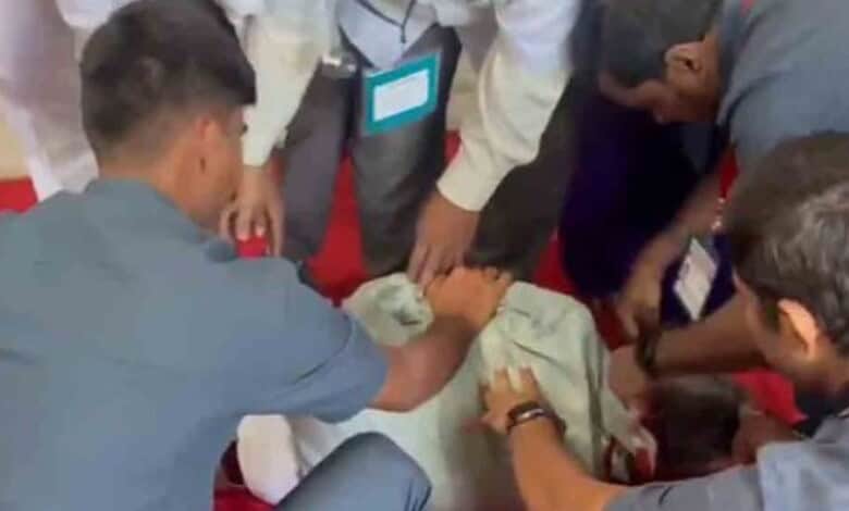 Principal Secretary for Energy Navin Mittal's personal secretary Raju collapsed at the Assembly premises