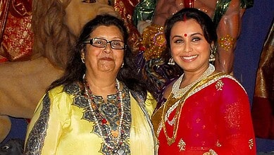 Rani Mukerji with her mother Krishna Mukerji at a celebratory event.