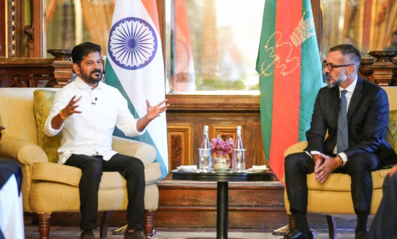 Telangana Chief Minister Revanth Reddy meets Prince Rahim Aga Khan V