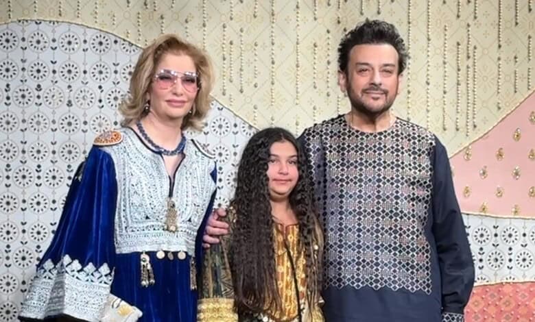 Roya Sami Khan, Medina and Adnan Sami at Ambani Ganesh puja