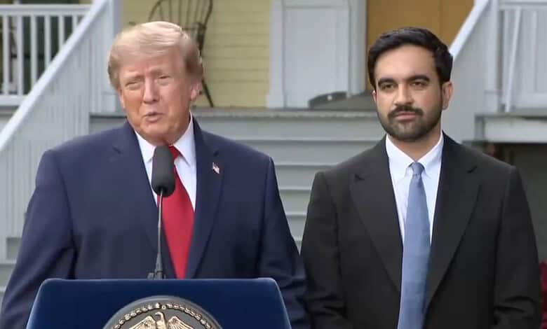 US President Donald Trump with New York City Mayor Zohran Mamdani