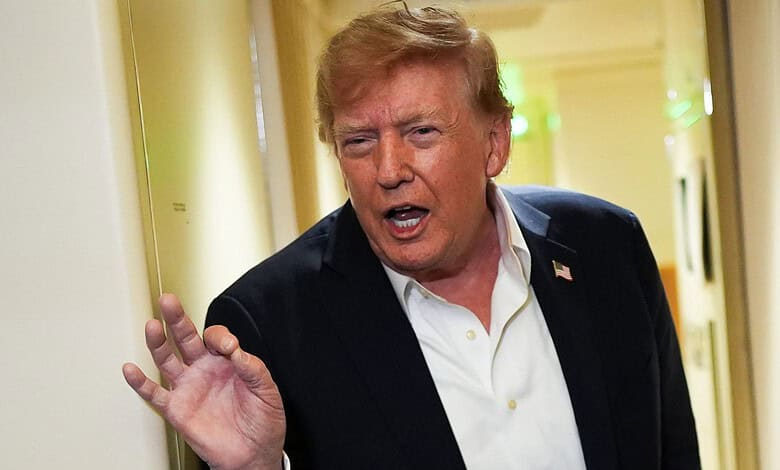 President Donald Trump speaks with reporters while in flight on Air Force One from Shannon, Ireland to Joint Base Andrews, Md., Sunday, Sept. 13, 2026. AP/PTI