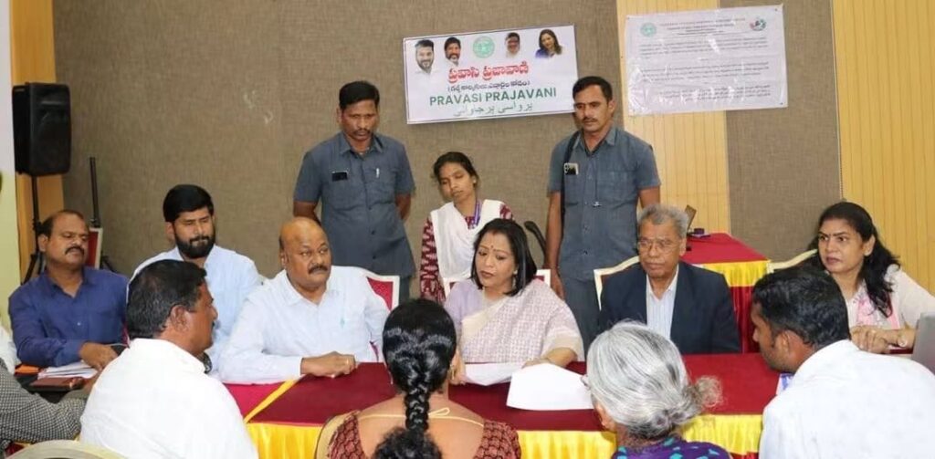 Vijayalakshmi and Bheem Reddy interact with Mallesham’s family.