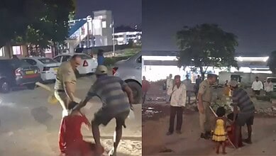 Telangana home guard seen dragging woman by hair, transferred, during a public incident.