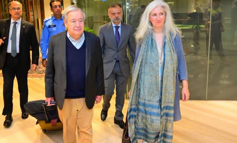 UN chief arrives in Pakistan on official visit