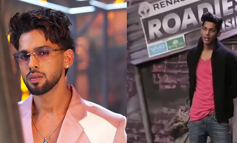 Baseer Ali as gang leader on Roadies, performing Marfa in a pink shirt and black jacket.