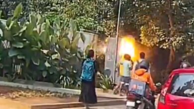 Transformer bursts outside Amazon office in Bengaluru