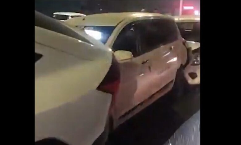 Six cars damaged in chain collision on Hyderabad PVNR Expressway