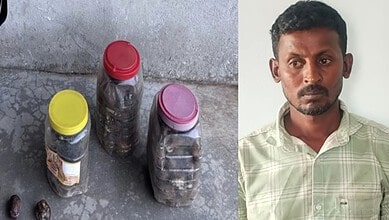 Man arrested with explosives in Chintamani taluk, Chikkaballapur district, Karnataka.