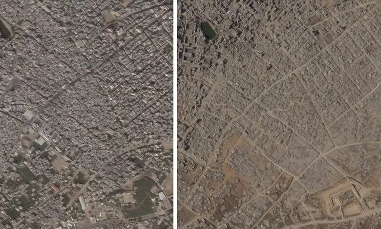 Gaza satellite images