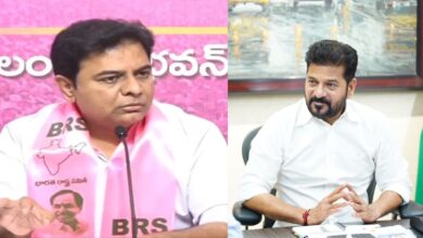 KTR (left) Revanth Reddy (right)