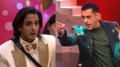 Salman Khan and Qazi in a heated exchange during a TV show.