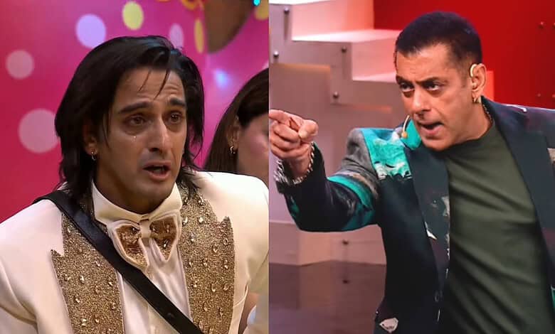 Salman Khan and Qazi in a heated exchange during a TV show.