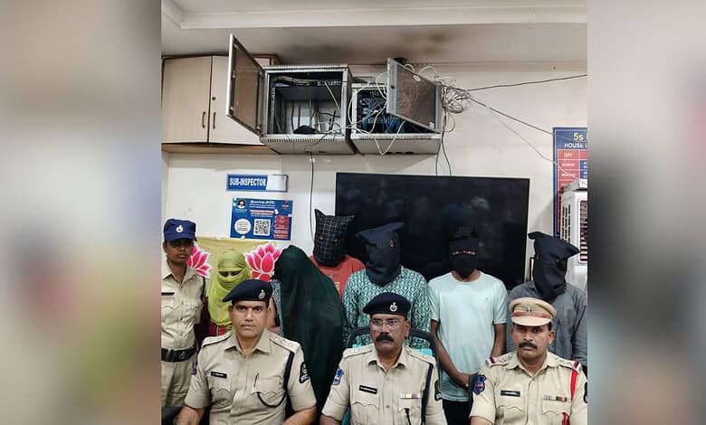 Mangalhat police with the arrested accused