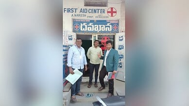 Telangana Medical Council raids a medical store in Kamareddy