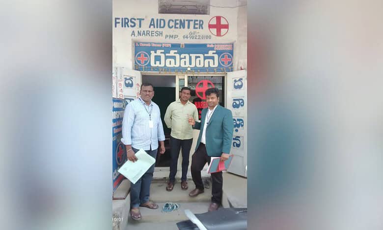 Telangana Medical Council raids a medical store in Kamareddy