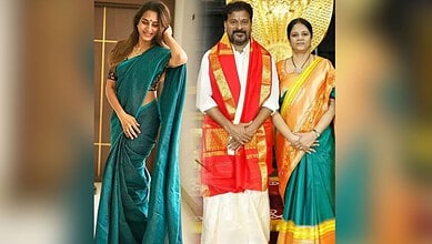 Surekha Vani, Revanth Reddy and his wife Geeta