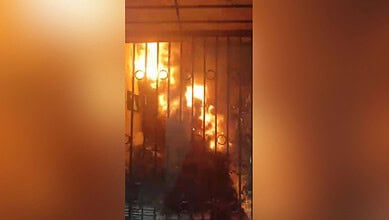A fire breaks out in Kachiguda
