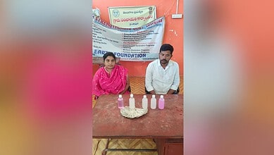 Panchayat Secretary B Aruna and contractor Dasari Santhosh
