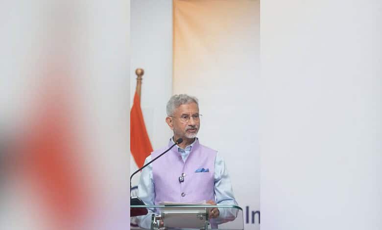 S Jaishankar addresses a gathering in Ivory Coast
