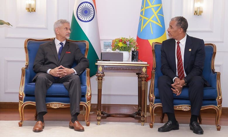 S Jaishankar with Berhanu Tsegaye