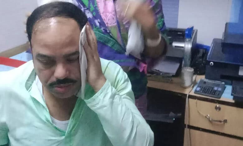 Bibhas Sardar after being attacked