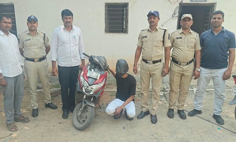 Mailardevpally police with the arrested accused