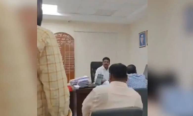 Telangana tehsildar suspended for remarks against farmer in office meeting.