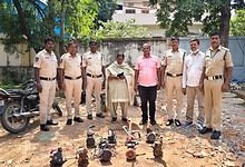 HMWSSB officials with seized illegal motors