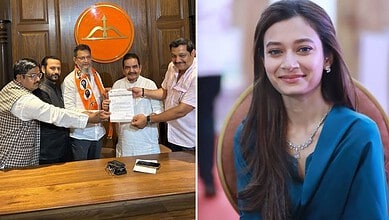 Mumbra MIM and Shiv Sena leader Eknath Shinde meet with local officials.
