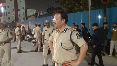 Hyderabadpolice Commissiner VC Sajjanar during Operation Kavach