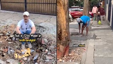 Canadian's viral post prompts footpath repair in Indiranagar