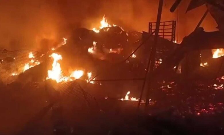 Major fire breaks out at scrap godown in Hyderabad's Royal Colony