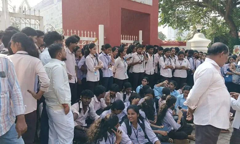 St Agnes College students boycott exams over Dasara holiday dispute