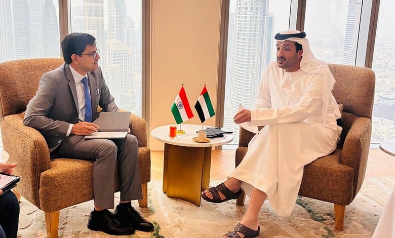 India and UAE officials discuss expanding bilateral trade and investment in Dubai.
