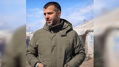 Palestinian journalist Mohammed Abdul Aziz al-Najjar in Gaza.