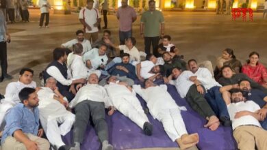 Rajasthan Congress protest overnight at police commissionerate